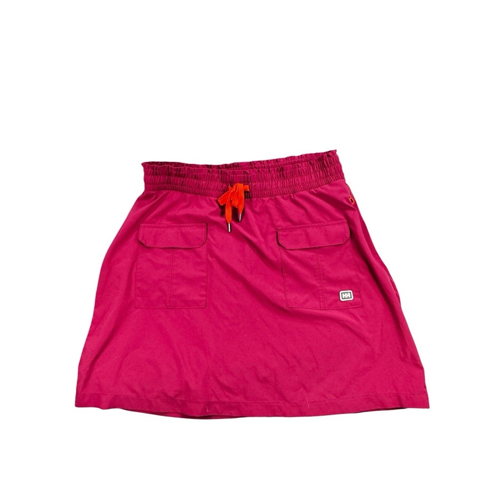 Helly Hansen Skirt Womens Large Red/Maroon Drawstring Cargo Utility Pocket Skirt